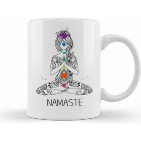 Humuts Namaste Meditated Buddha Om Yoga Buddhism Gift Kupa Bardak