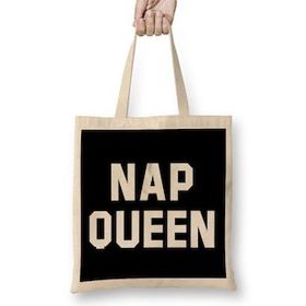 Humuts Nap Queen White Text Bez Çanta