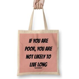 Humuts Nelson Mandela Quotes Art Gift - Vintage Retro Style Bez Kadın Günlük Çanta