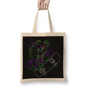 Humuts Neon 90's Ninja Turtle Donatello Bez Kadın Günlük Çanta
