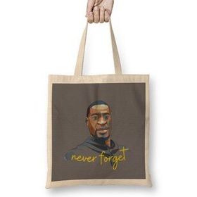 Humuts Never Forget George Floyd Black Lives Matter Black History Month Bez Uzun Saplı Açık Bej Rengi Çanta