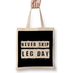 Humuts Never Skip Leg Day Bez Uzun Saplı Açık Bej Rengi Çanta