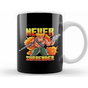 Humuts Never Surrender Soldier Pixel Art Kupa Bardak