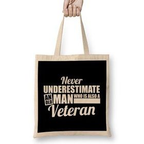 Humuts Never Underestimate An Old Man Who Is A Veteran Bez Uzun Saplı Açık Bej Rengi Çanta