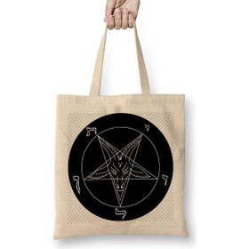 Humuts New Black Goat Of Mendes Pentagram Satan Satanic Seal Of Baphomet Metal 666 Devil Gift 01 Bez Kadın Günlük Çanta
