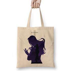 Humuts Nico Robin One Piece In Silhouette Bez Uzun Saplı Açık Bej Rengi Çanta
