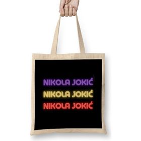 Humuts Nikola Jokic Basketball Gifts Vintage Retro Rainbow Quotes For Boys And Dad Bez Uzun Saplı Açık Bej Rengi Çanta