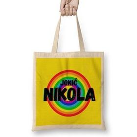 Humuts Nikola Jokic Basketball Gifts Vintage Retro Rainbow Quotes For Boys And Dad Bez Uzun Saplı Açık Bej Rengi Çanta