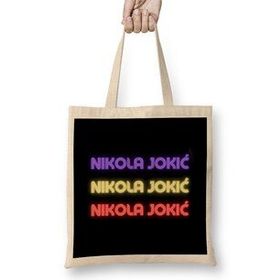 Humuts Nikola Jokic Basketball Gifts Vintage Retro Rainbow Quotes For Boys And Dad Bez Uzun Saplı Açık Bej Rengi Çanta