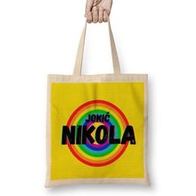 Humuts Nikola Jokic Basketball Gifts Vintage Retro Rainbow Quotes For Boys And Dad Bez Uzun Saplı Açık Bej Rengi Çanta