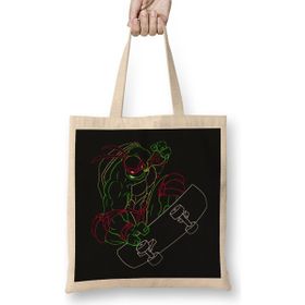 Humuts Ninja Turtles Neon 90s Ninja Turtles Raph Bez Uzun Saplı Açık Bej Rengi Çanta