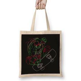 Humuts Ninja Turtles Neon 90s Ninja Turtles Raph Bez Uzun Saplı Açık Bej Rengi Çanta