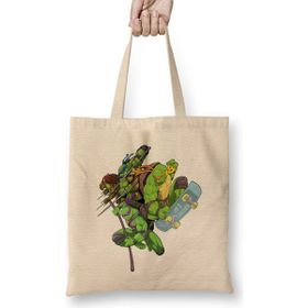Humuts Ninja Turtles Ninja Turtle Power 01 Bez Uzun Saplı Açık Bej Rengi Çanta