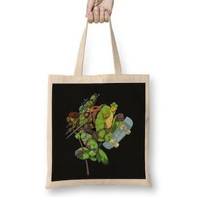 Humuts Ninja Turtles Ninja Turtle Power 02 Bez Uzun Saplı Açık Bej Rengi Çanta