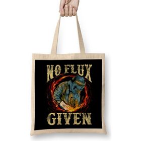 Humuts No Flux Given Funny Welding Pun Awesome Welders Bez Uzun Saplı Açık Bej Rengi Çanta