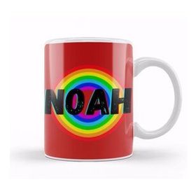 Humuts Noah Name Custom Vintage Retro Rainbow Style Design Gift Baby Gift For Him Kupa