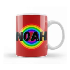 Humuts Noah Name Custom Vintage Retro Rainbow Style Design Gift Baby Gift For Him Kupa