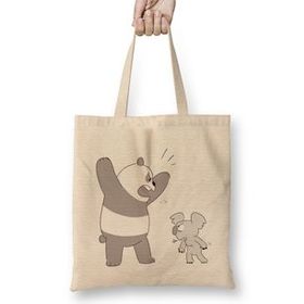 Humuts Nom Nom We Bare Bears 05 Bez Uzun Saplı Açık Bej Rengi Çanta