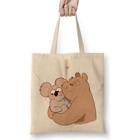 Humuts Nom Nom We Bare Bears 08 Bez Uzun Saplı Açık Bej Rengi Çanta