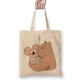 Humuts Nom Nom We Bare Bears 08 Bez Uzun Saplı Açık Bej Rengi Çanta
