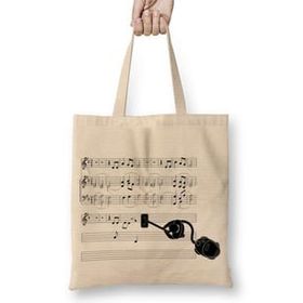 Humuts Notalı Müzik Notalar Komik Bez Kadın Günlük Çanta
