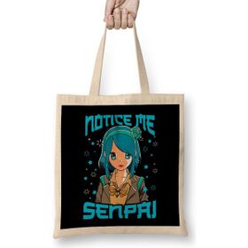 Humuts Notice Me Senpai Anime Girl Japanese Cute Manga Bez Kadın Günlük Çanta