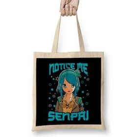 Humuts Notice Me Senpai Anime Girl Japanese Cute Manga Bez Kadın Günlük Çanta