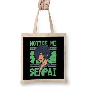 Humuts Notice Me Senpai Anime Japanese Cute Manga Kawaii Bez Kadın Günlük Çanta