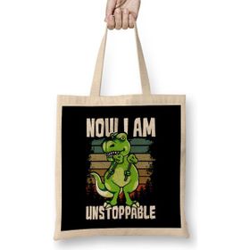 Humuts Now I am Unstoppable Trex Funny Short Dinosaur Bez Kadın Günlük Çanta