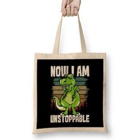 Humuts Now I am Unstoppable Trex Funny Short Dinosaur Bez Kadın Günlük Çanta