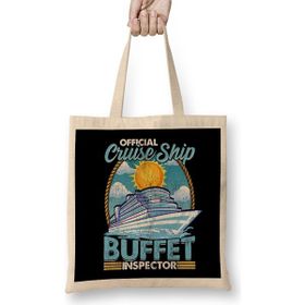 Humuts Official Cruise Ship Buffet Inspector Foodie Pun Bez Kadın Günlük Çanta