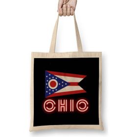 Humuts Ohio State Flag Gift Vintage Retro Rainbow Style Bez Kadın Günlük Çanta