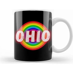 Humuts Ohio State Flag Gift Vintage Retro Rainbow Style Kupa