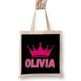 Humuts Olivia -Name Personalized Custom - Vintage Retro Rainbow Style Design Gift Baby-Gift For Her Bez Kadın Günlük Çanta