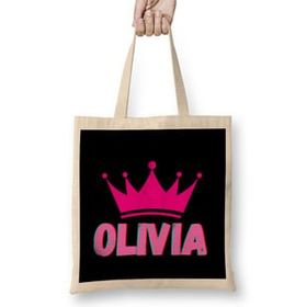 Humuts Olivia -Name Personalized Custom - Vintage Retro Rainbow Style Design Gift Baby-Gift For Her Bez Kadın Günlük Çanta
