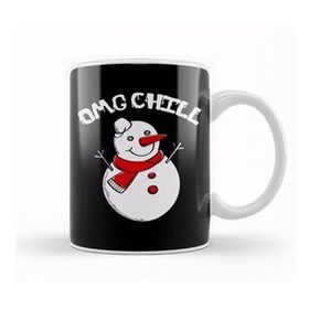 Humuts Omg Chill Awesome Christmas Snowman Funny Pun Kupa