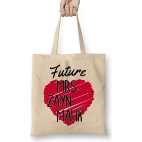 Humuts One Direction Future Mrs Zayn Malik Love Heart Bez Kadın Günlük Çanta