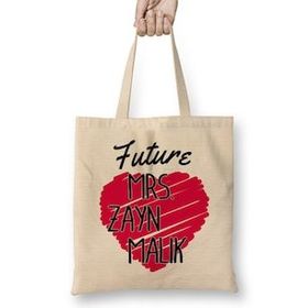 Humuts One Direction Future Mrs Zayn Malik Love Heart Bez Kadın Günlük Çanta