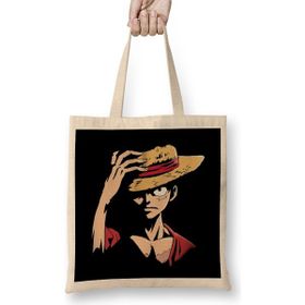Humuts One Piece Luffy Character Mugiwara Açık Bej Uzun Saplı Bez Çanta