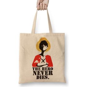 Humuts One Piece Mugiwara Luffy Açık Bej Uzun Saplı Bez Çanta