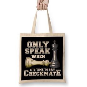 Humuts Only Speak When It S Time To Say Checkmate Chess Bez Kadın Günlük Çanta