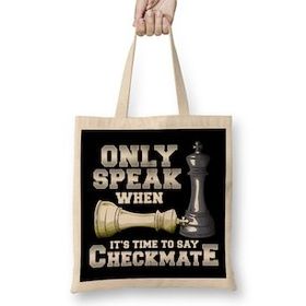 Humuts Only Speak When It S Time To Say Checkmate Chess Bez Kadın Günlük Çanta