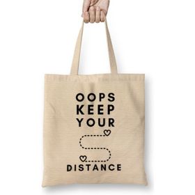 Humuts Oops Keep Your Distance Bez Kadın Günlük Çanta