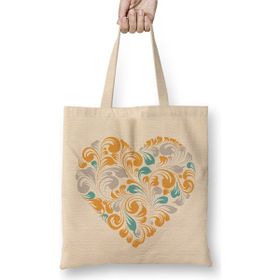 Humuts Ornamental Heart Aşk Kalp Bez Kadın Günlük Çanta