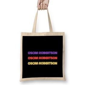 Humuts Oscar Robertson Basketball Gifts Vintage Retro Rainbow Quotes For Boys And Dad Bez Uzun Saplı Açık Bej Rengi Çanta