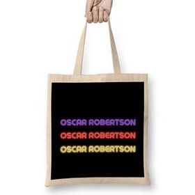 Humuts Oscar Robertson Basketball Gifts Vintage Retro Rainbow Quotes For Boys And Dad Bez Uzun Saplı Açık Bej Rengi Çanta