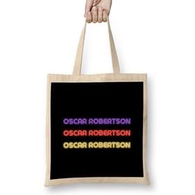 Humuts Oscar Robertson Basketball Gifts Vintage Retro Rainbow Quotes For Boys And Dad Bez Uzun Saplı Açık Bej Rengi Çanta