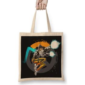Humuts Overwatch One Fanart Tracer Bez Uzun Saplı Açık Bej Rengi Çanta
