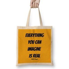 Humuts Pablo Picasso Quotes Art Gift Vintage Retro Style Bez Kadın Günlük Çanta