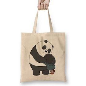 Humuts Panda and Chloe We Bare Bears Bez Kadın Günlük ÇantaX 40
